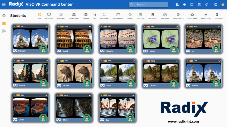screenshot of Radix SmartClass